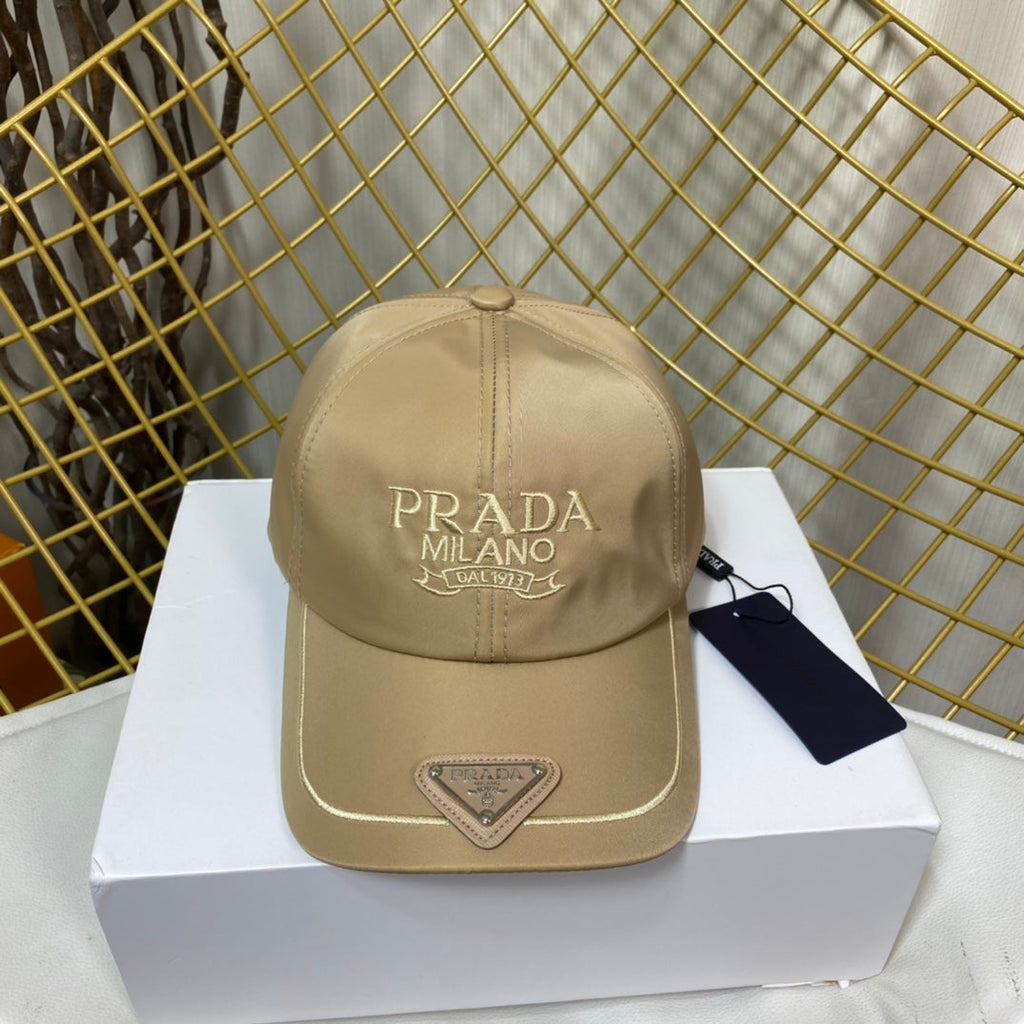 Prada Embroidered Logo Baseball Cap