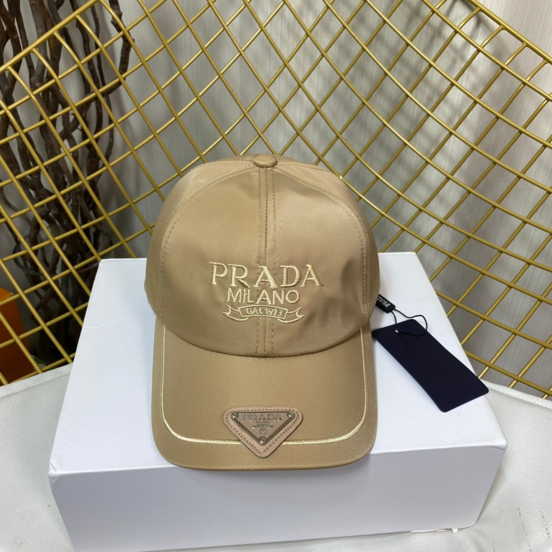 Prada Embroidered Logo Baseball Cap