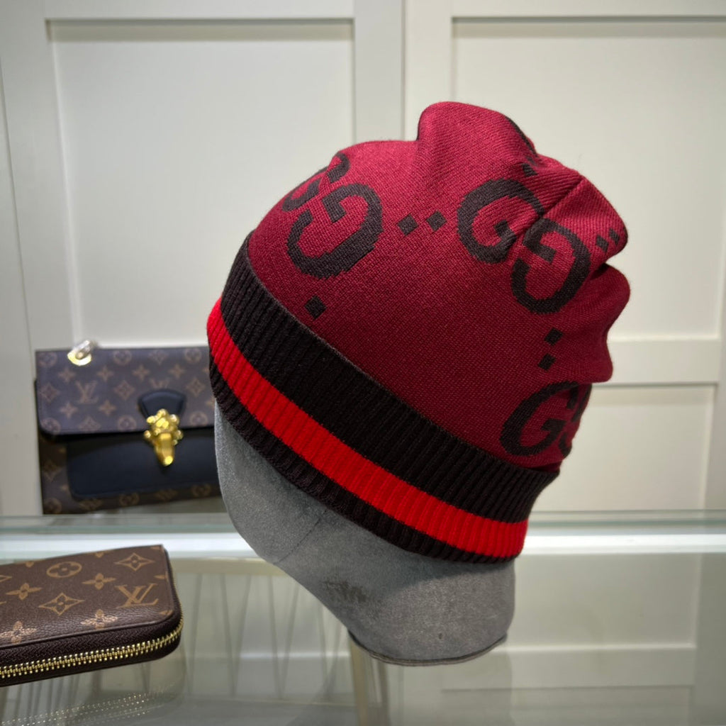 Gucci GG Jacquard Wool Knit Beanie | Luxury Designer Winter Hat