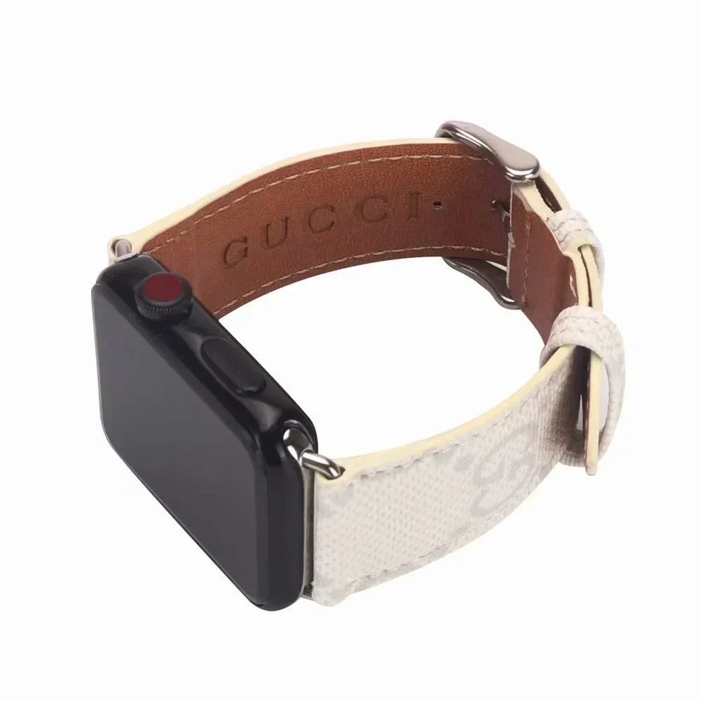 Luxury Gucci GG Apple Watch Band – Leather Strap for Apple Watch Ultra