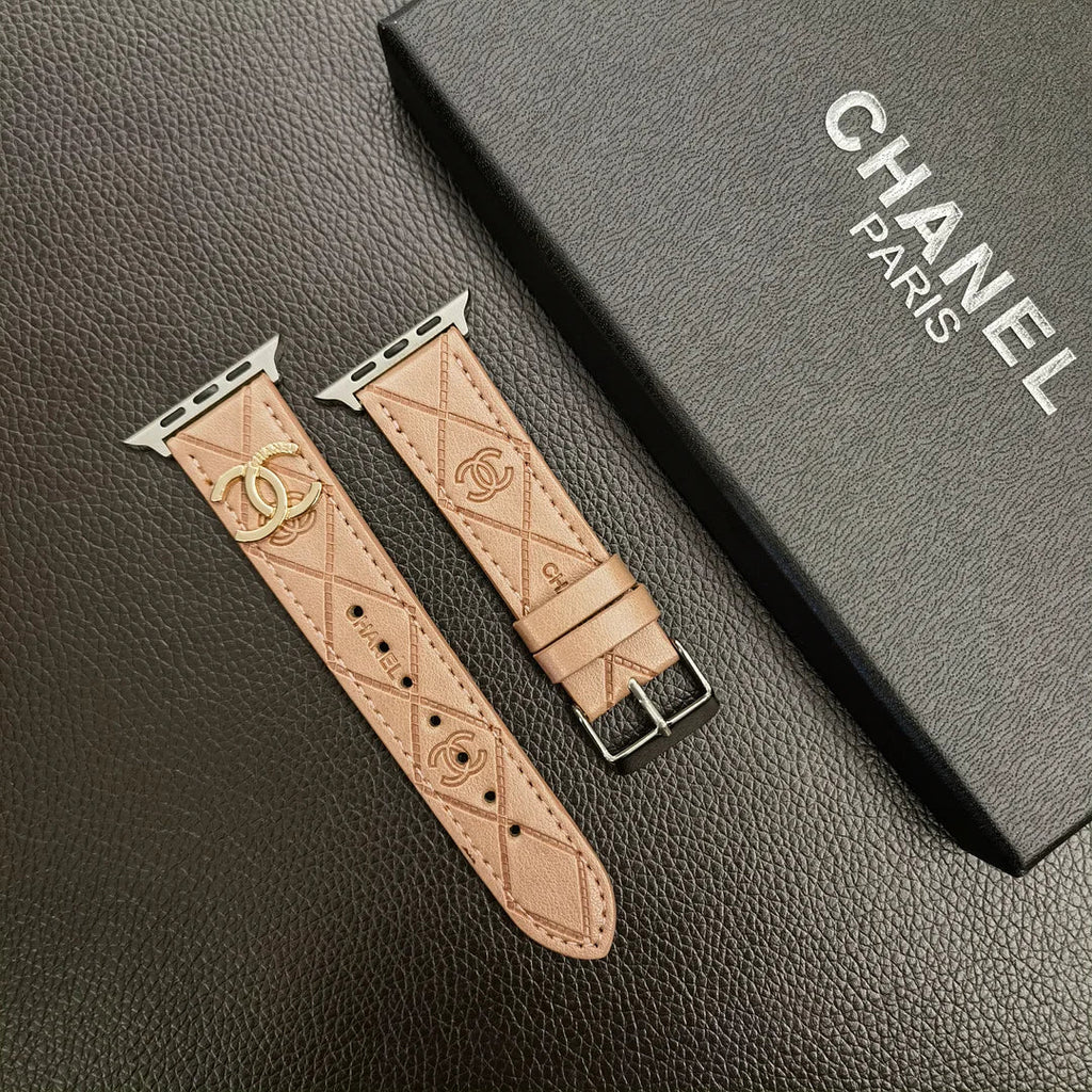 Luxury Chanel Apple Watch Band – Leather Strap Chanel for Apple Watch Ultra