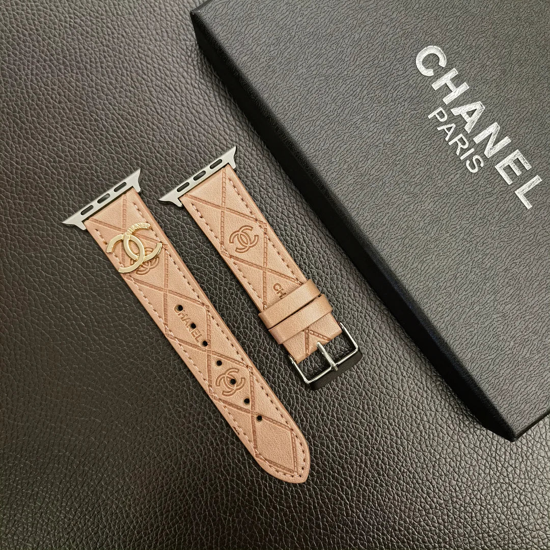 Luxury Chanel Apple Watch Band – Leather Strap Chanel for Apple Watch Ultra