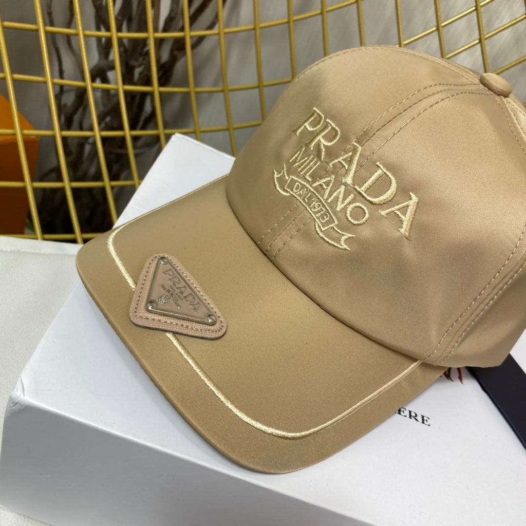 Prada Embroidered Logo Baseball Cap