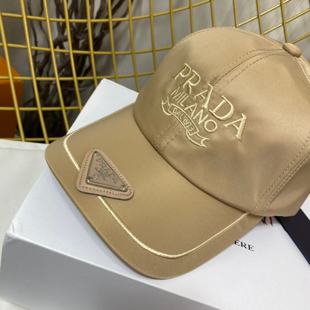 Prada Embroidered Logo Baseball Cap