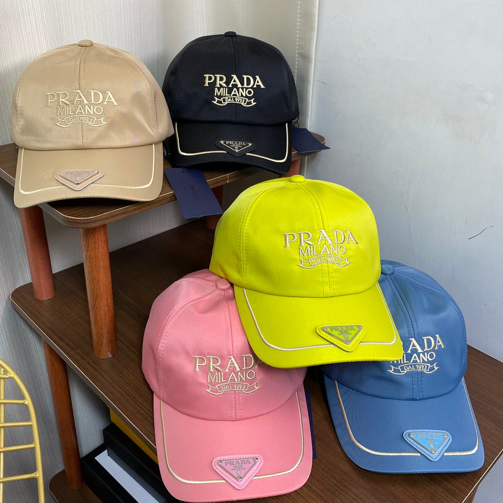Prada Embroidered Logo Baseball Cap