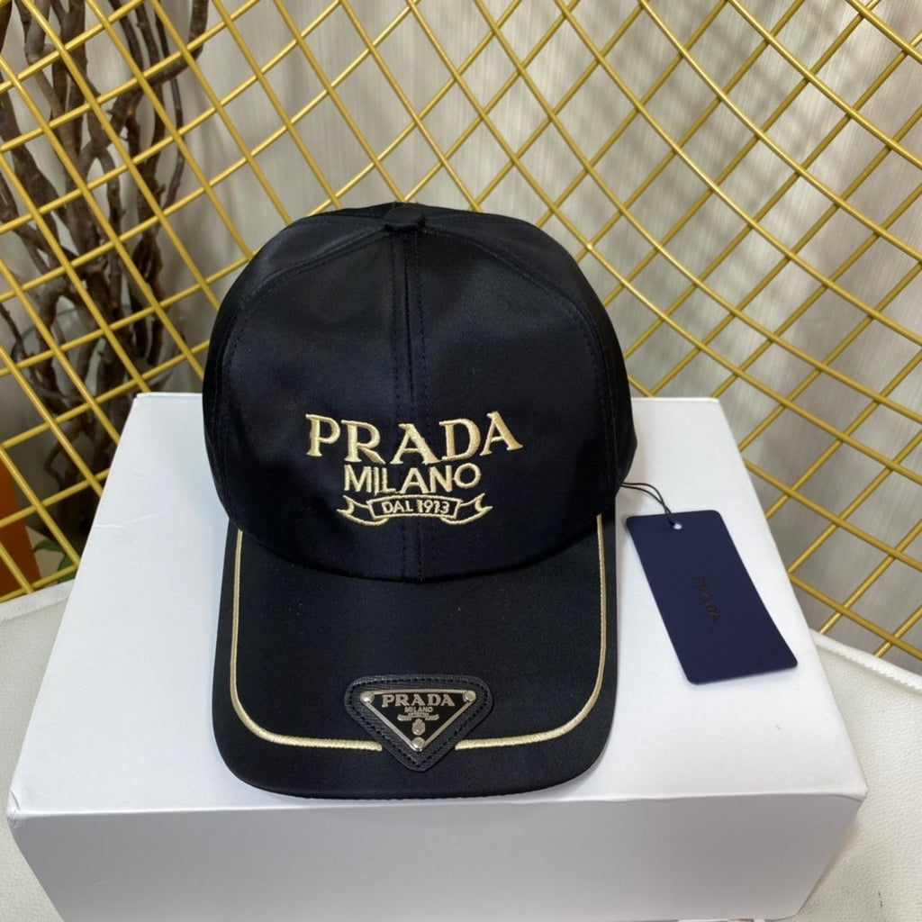 Prada Embroidered Logo Baseball Cap