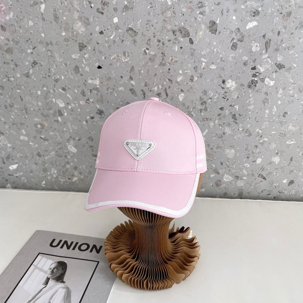 Prada Triangle Logo Baseball Cap | Luxury Designer Cotton Hat