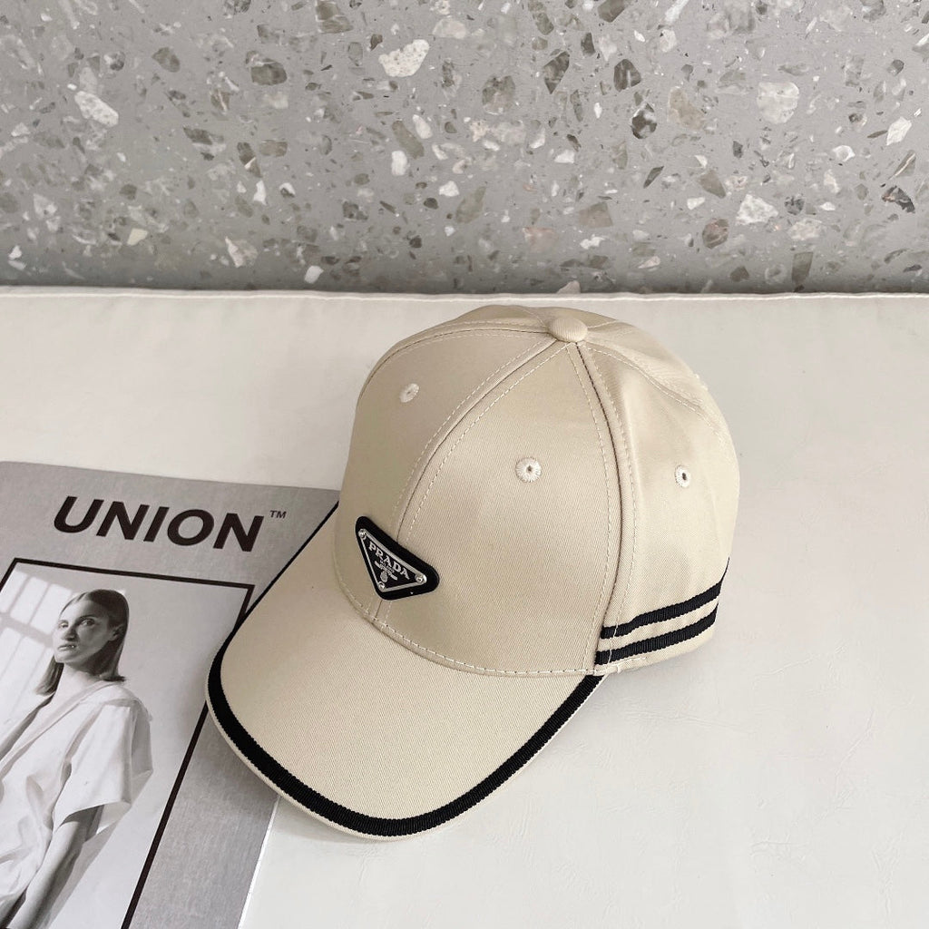 Prada Triangle Logo Baseball Cap | Luxury Designer Cotton Hat