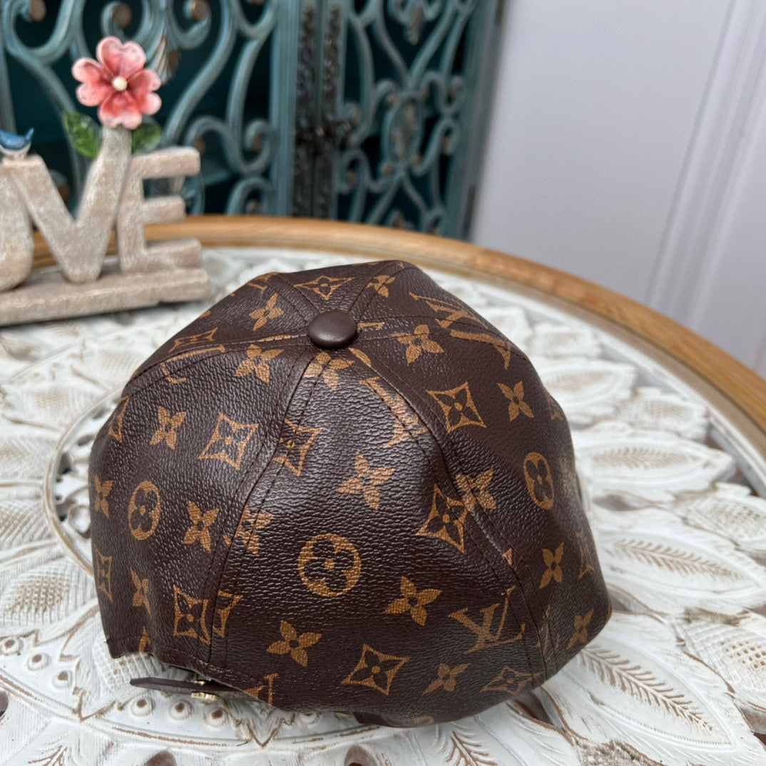 Luxury Louis Vuitton Monogram Bucket Hat & Cap Set