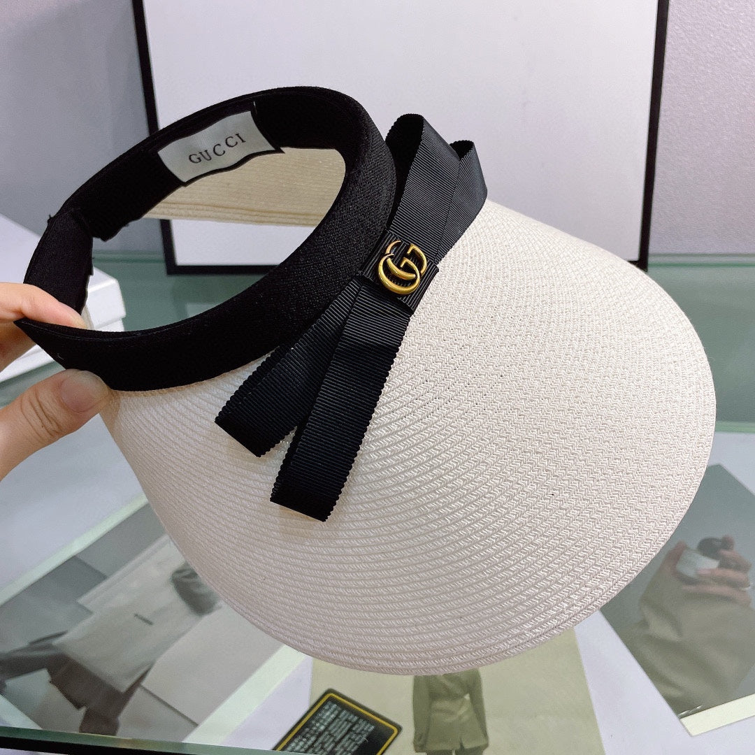 Luxury Gucci Bow Sun Visor Hat for Women