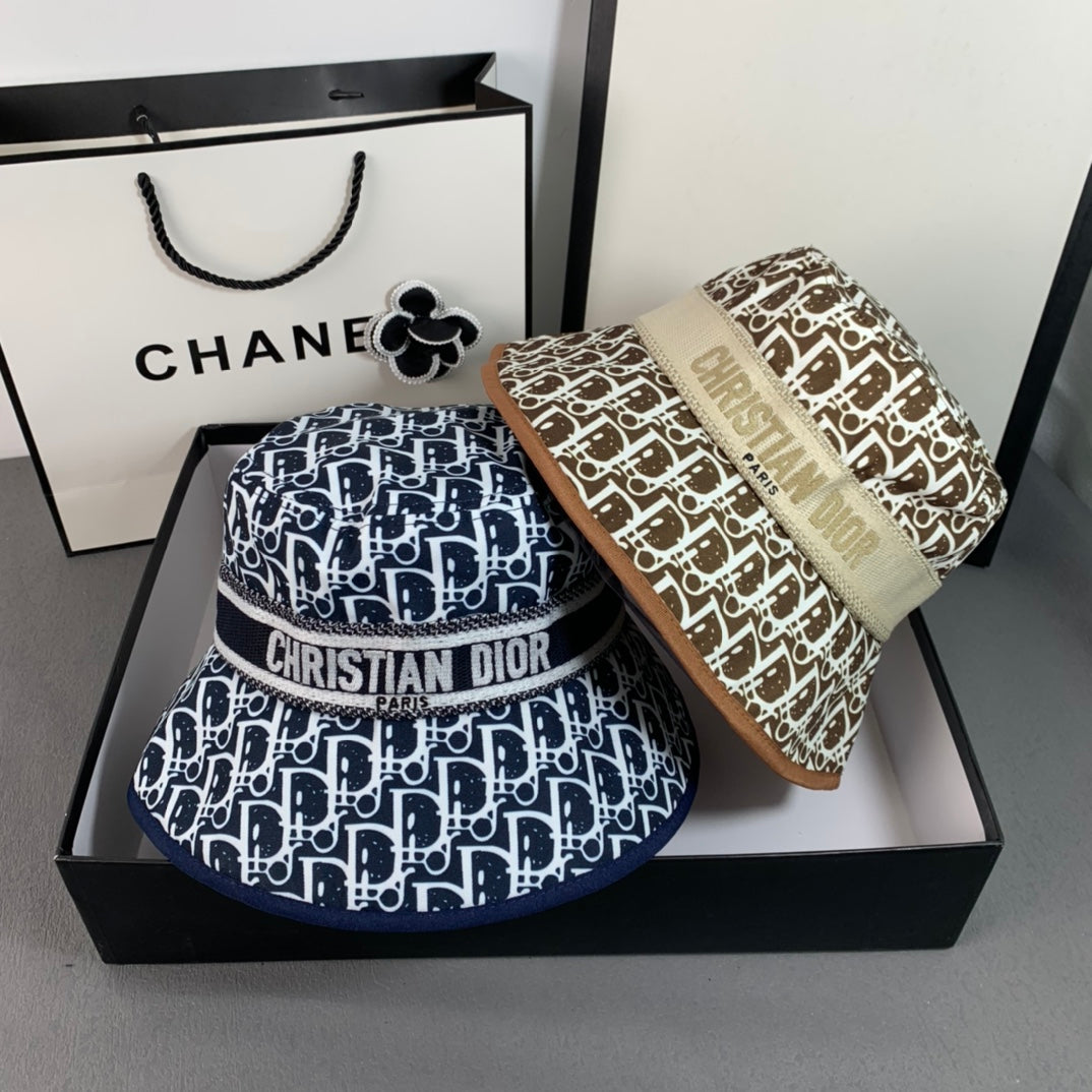 Christian Dior Embroidered Webbing Bucket Hat