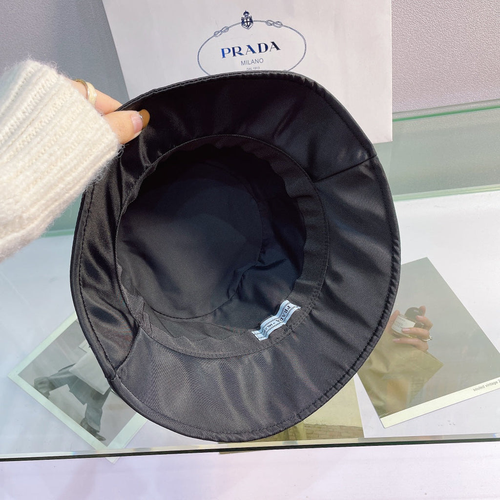 Prada Embroidered Bucket Hat | Luxury Designer Cotton Bucket Hat