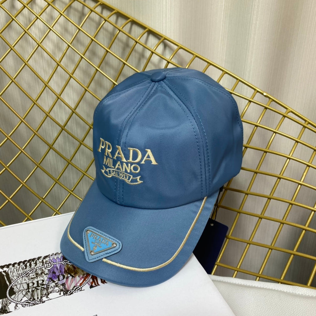 Prada Embroidered Logo Baseball Cap