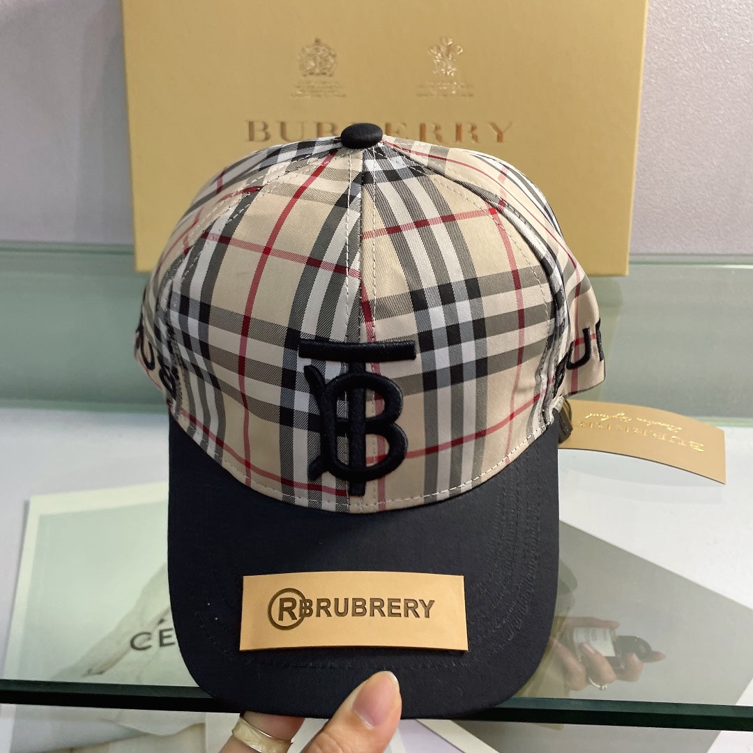 Burberry Baseball Cap Classic Check Embroidered