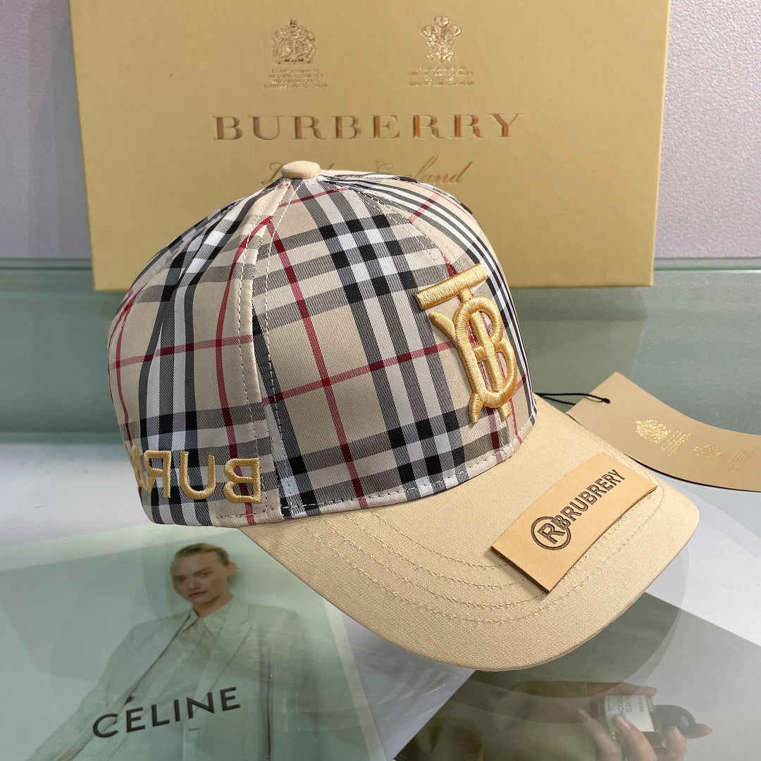 Burberry Baseball Cap Classic Check Embroidered