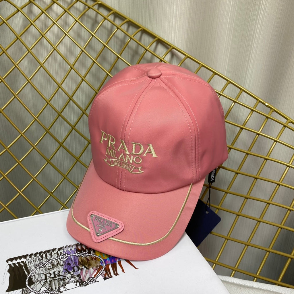 Prada Embroidered Logo Baseball Cap