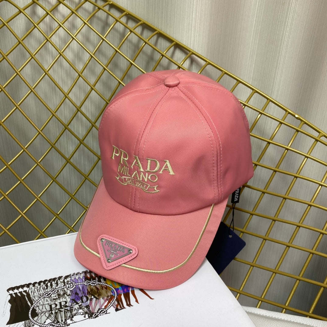Prada Embroidered Logo Baseball Cap