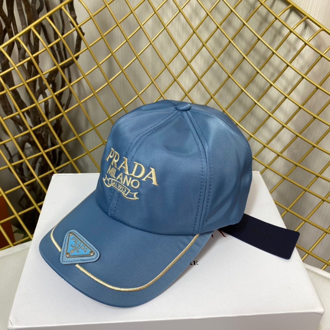 Prada Embroidered Logo Baseball Cap