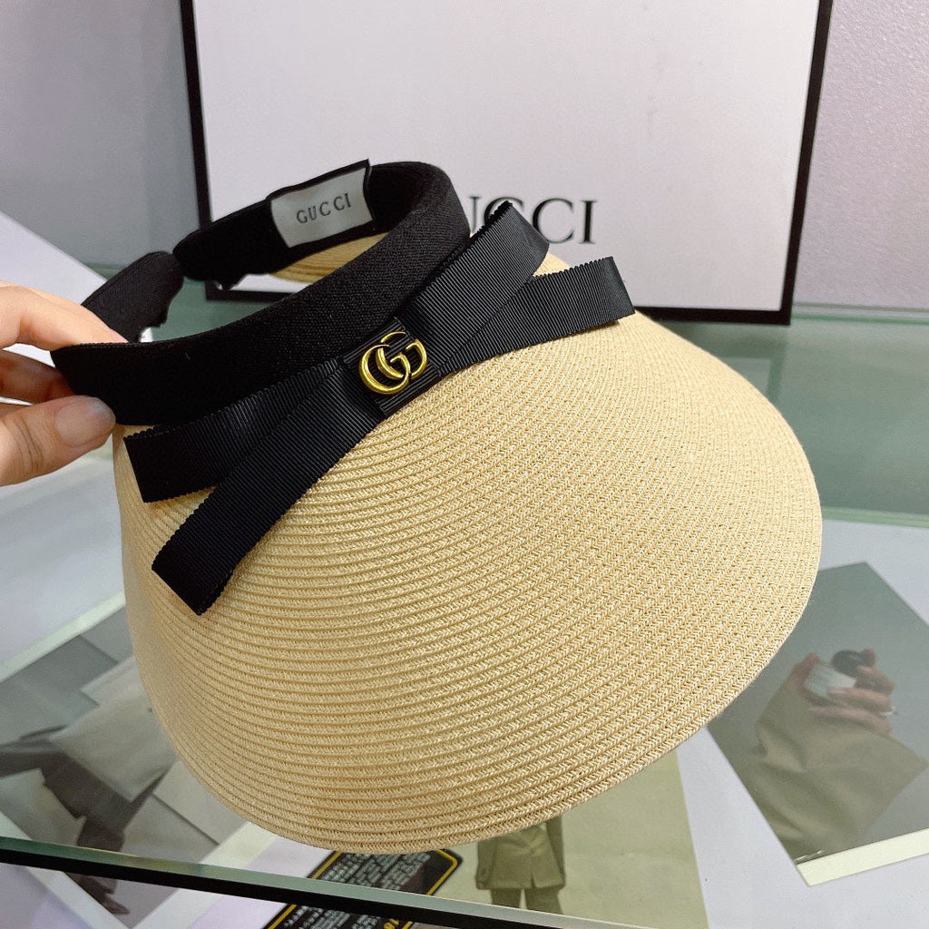 Luxury Gucci Bow Sun Visor Hat for Women
