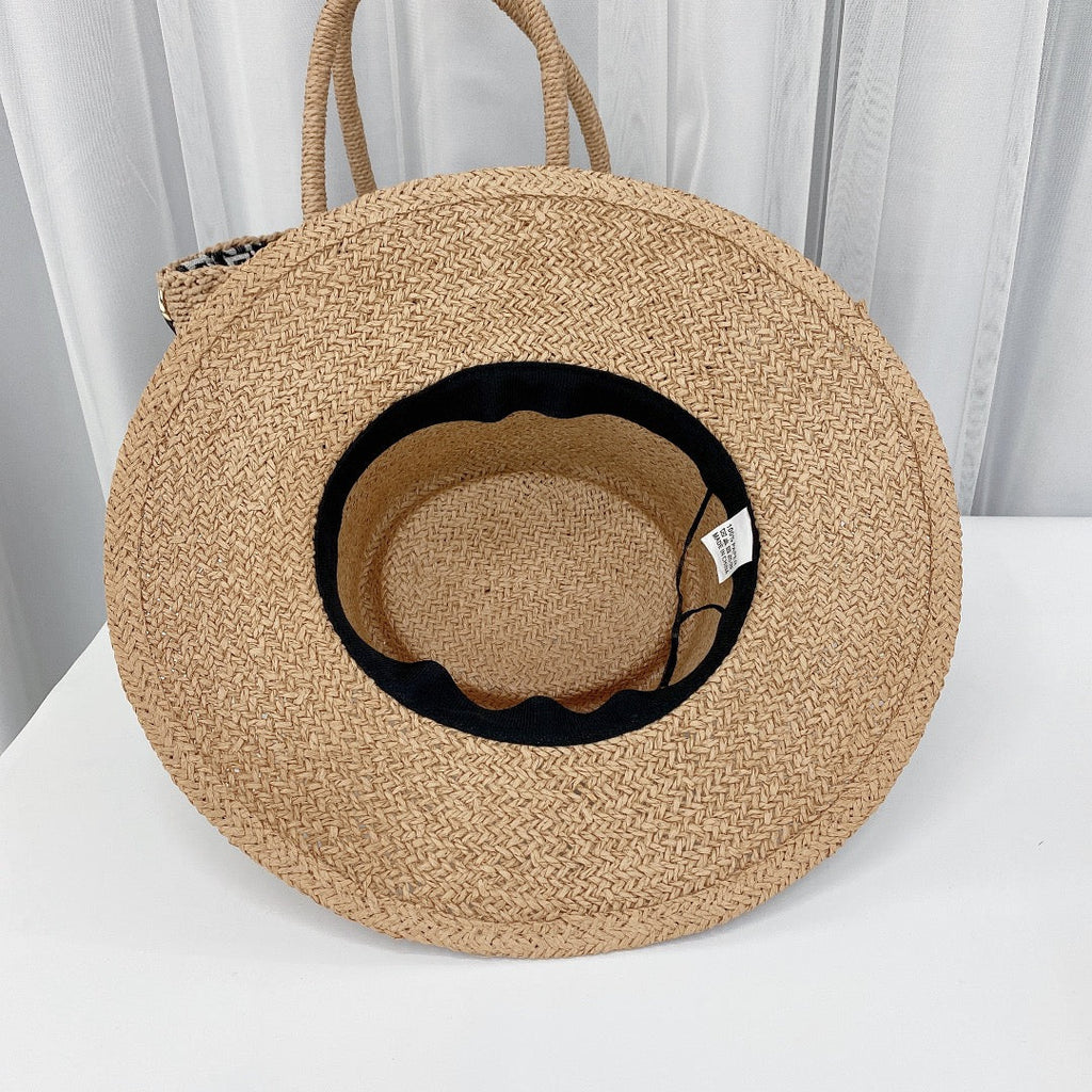 CELINE Raffia Straw Sun Hat | Luxury Designer Wide Brim Summer Hat