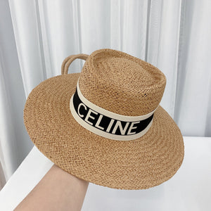 CELINE Raffia Straw Sun Hat | Luxury Designer Wide Brim Summer Hat