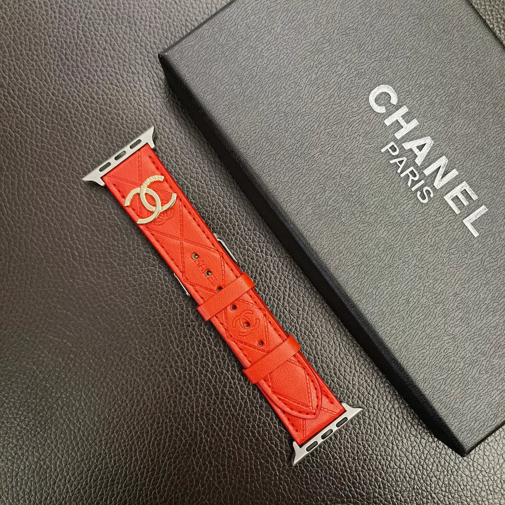 Luxury Chanel Apple Watch Band – Leather Strap Chanel for Apple Watch Ultra