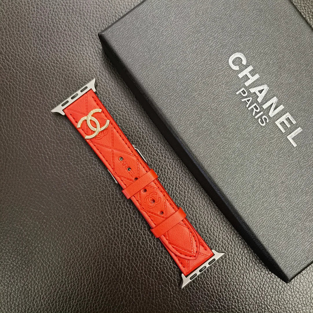 Luxury Chanel Apple Watch Band – Leather Strap Chanel for Apple Watch Ultra