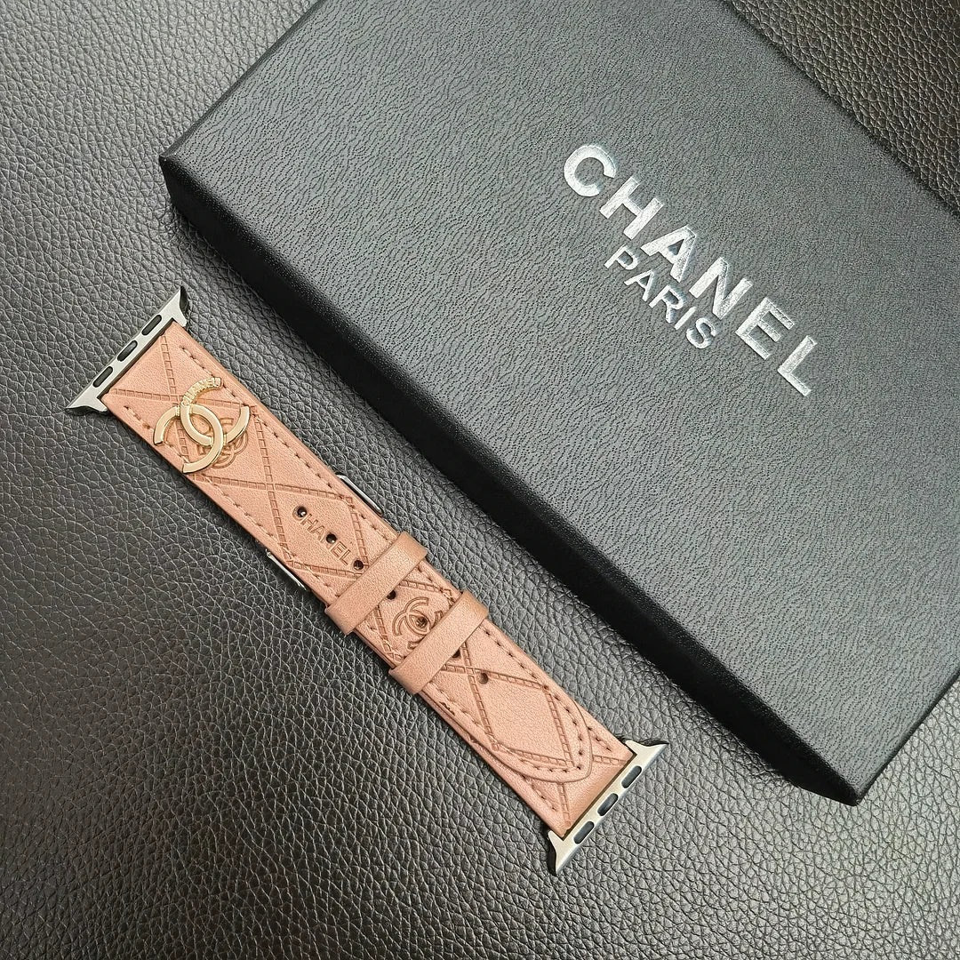 Luxury Chanel Apple Watch Band – Leather Strap Chanel for Apple Watch Ultra