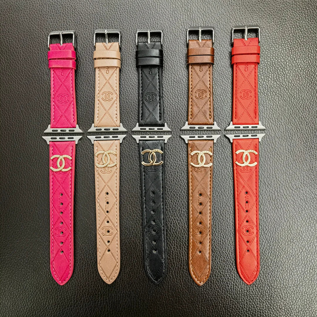 Luxury Chanel Apple Watch Band – Leather Strap Chanel for Apple Watch Ultra