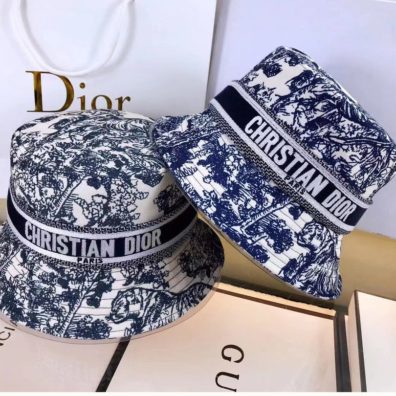 Christian Dior Toile de Jouy Bucket Hat | Luxury Designer Hat