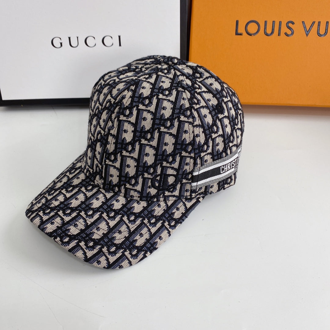 Christian Dior Embroidered Web Baseball Cap