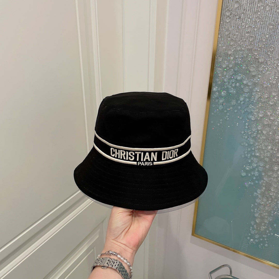 Christian Dior Embroidered Webbing Bucket Hat