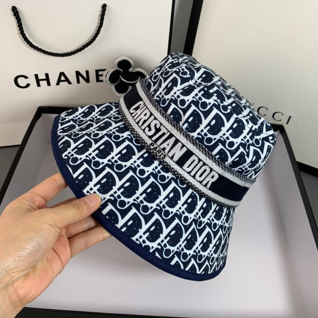 Christian Dior Embroidered Webbing Bucket Hat