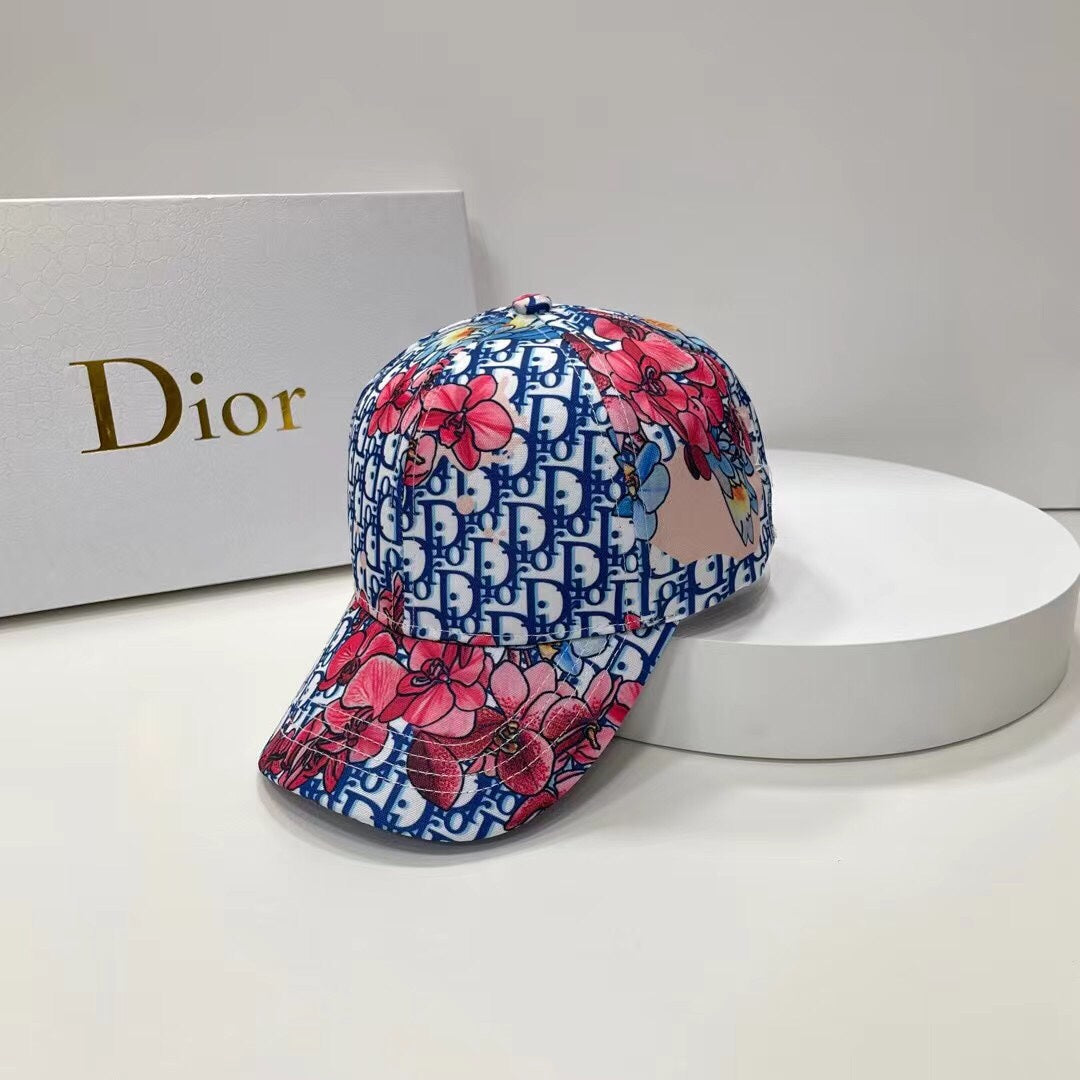 Christian Dior Baseball Cap Floral Embroidered