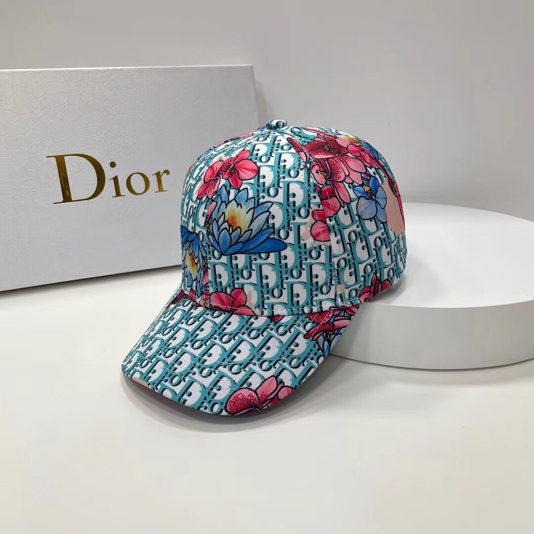 Christian Dior Baseball Cap Floral Embroidered