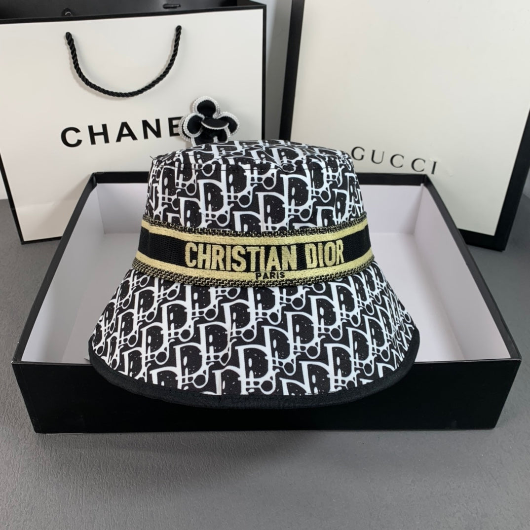 Christian Dior Embroidered Webbing Bucket Hat