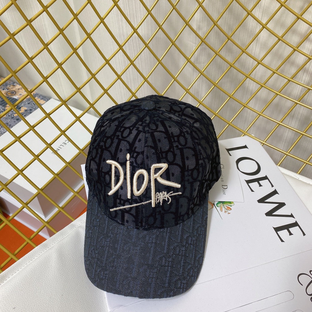 Christian Dior Embroidered Mesh Baseball Cap