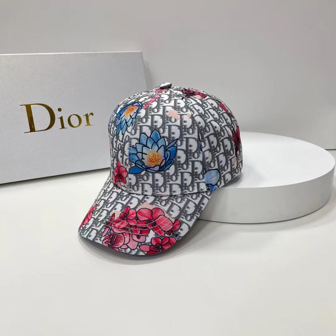 Christian Dior Baseball Cap Floral Embroidered