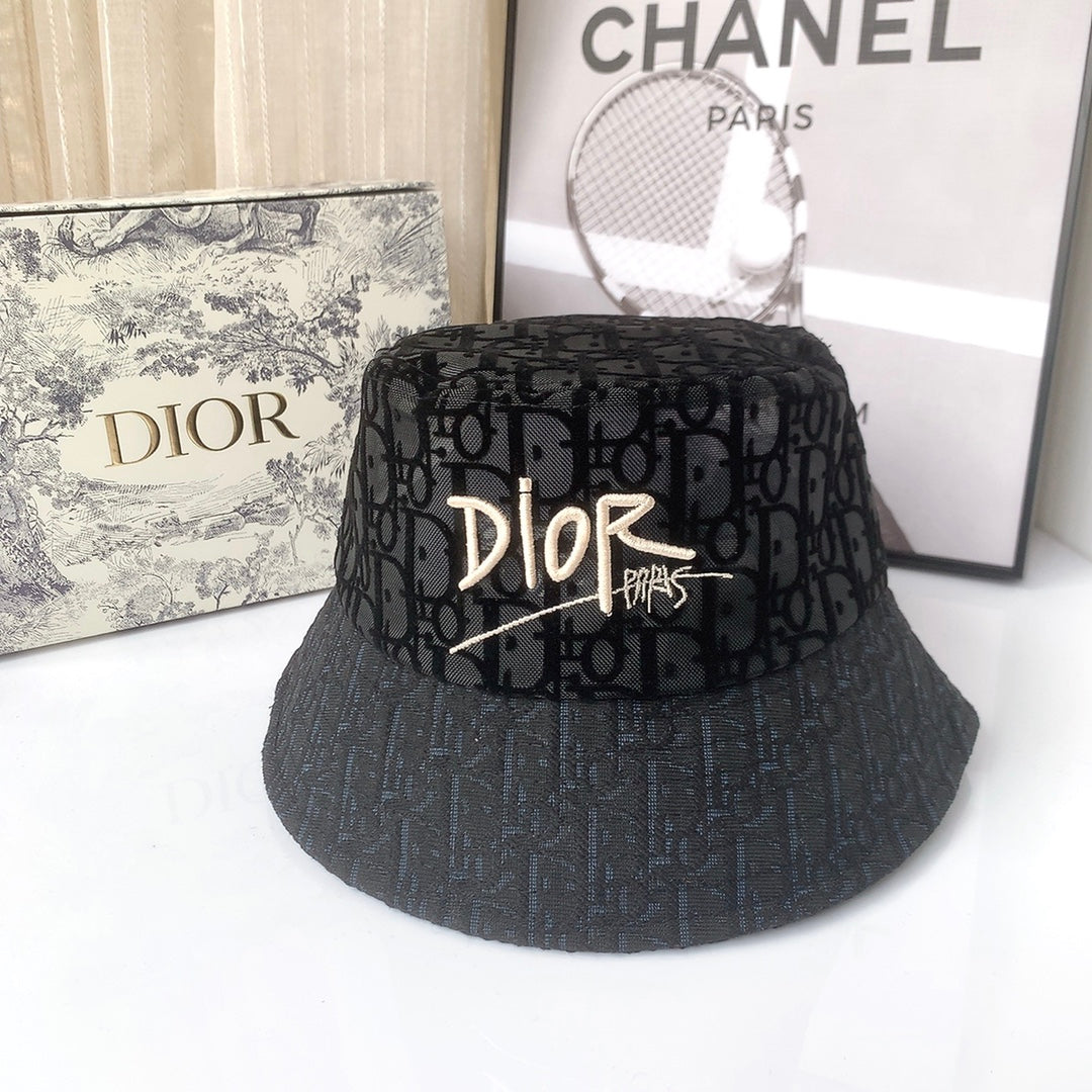 Christian Dior Lace Flocked Bucket Hat