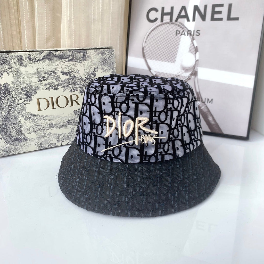 Christian Dior Lace Flocked Bucket Hat
