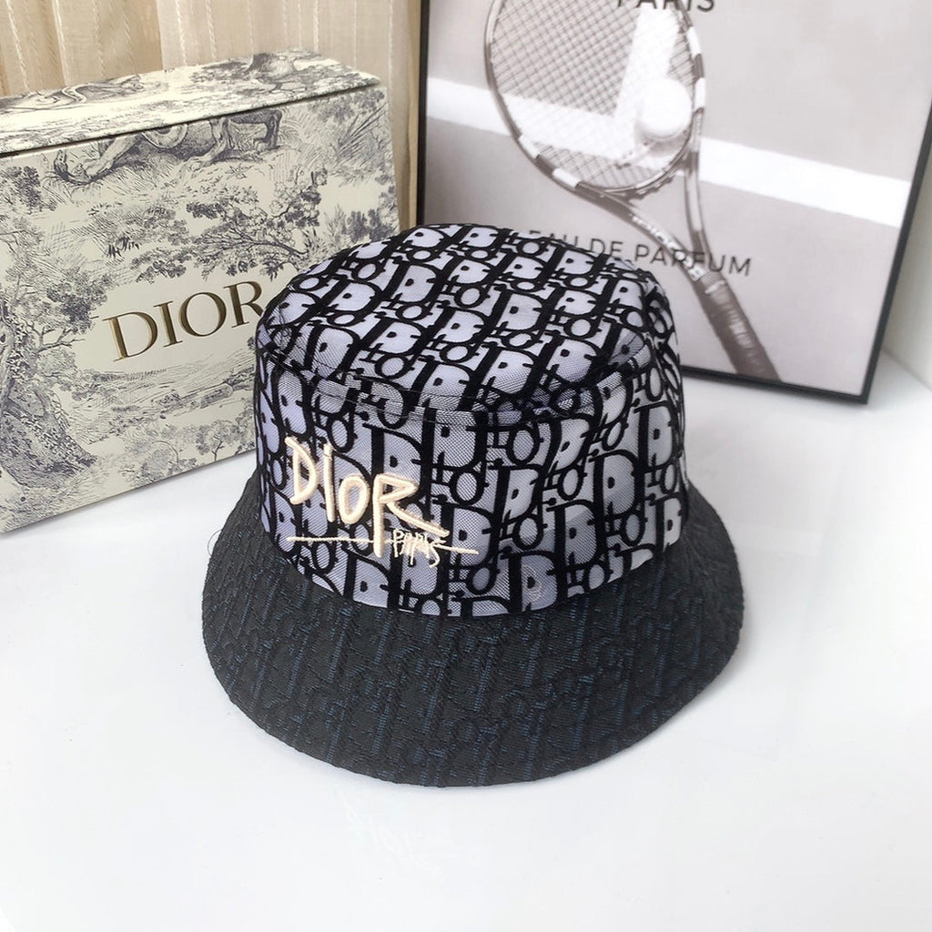 Christian Dior Lace Flocked Bucket Hat