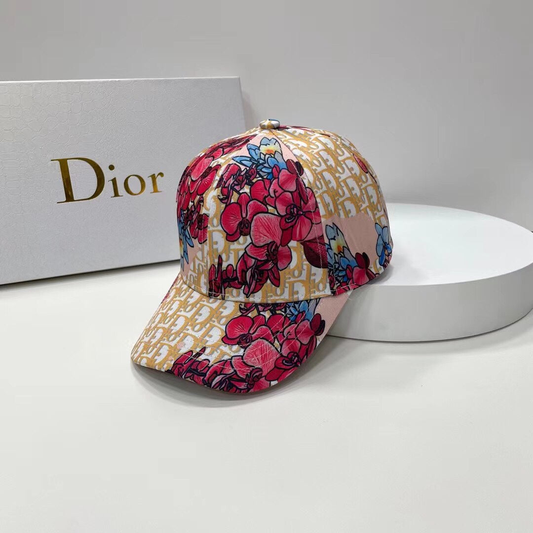 Christian Dior Baseball Cap Floral Embroidered