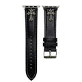 Luxury Chrome Hearts Apple Watch Band – Gothic Cross Leather Strap