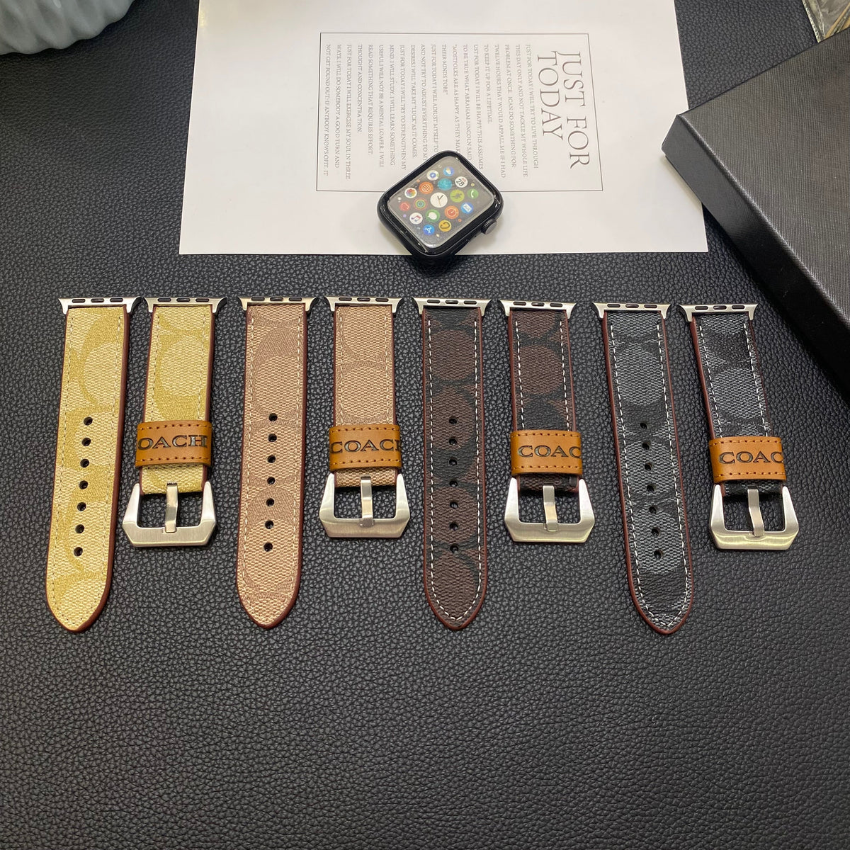 Luxury Coach Apple Watch Band – Leather Strap for Apple Watch Ultra