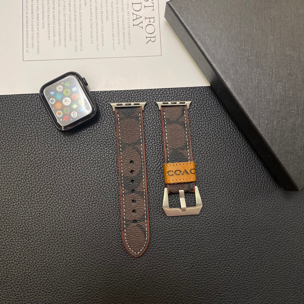 Luxury Coach Apple Watch Band – Leather Strap for Apple Watch Ultra