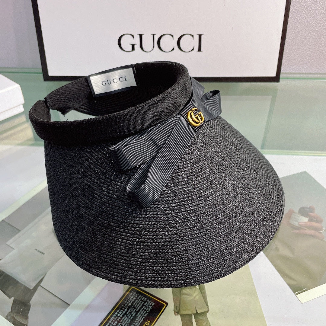 Luxury Gucci Bow Sun Visor Hat for Women