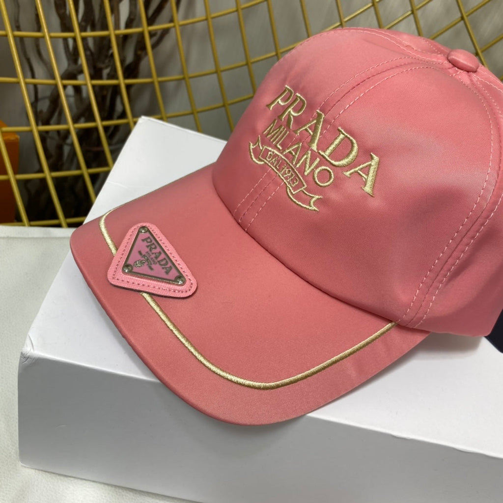 Prada Embroidered Logo Baseball Cap