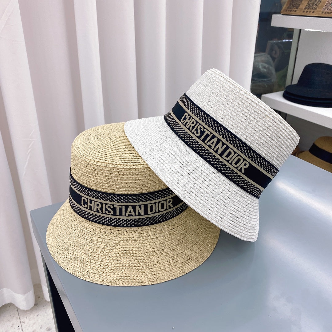 Dior Oblique Straw Bucket Hat for Women | Luxury Designer Hat
