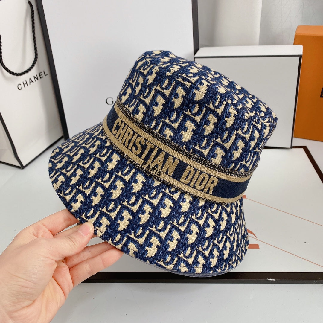 Dior Oblique Logo Jacquard Bucket Hat for Men & Women