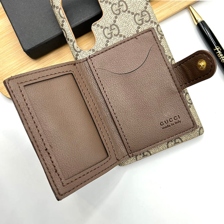 Luxury Gucci GG Wallet Samsung Galaxy Case – Card Holder Cover for Samsung S26 Ultra